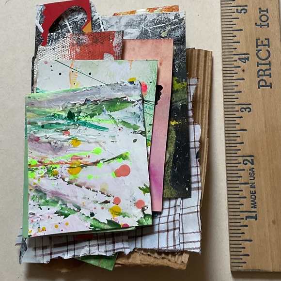 Junk Journal Pack  15+ Hand painted Pieces, Great for scrapbooking, collage - Picture 2 of 9